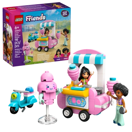 LEGO FRIENDS 42643 STOISKO KAWIARNIA Z WATĄ CUKROWĄ skuter klocki figurki