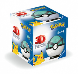 POKEMON 3D PUZZLE PREMIUM POKE NET BALL KULA POKEBALL Pokémon ORYGINALNE