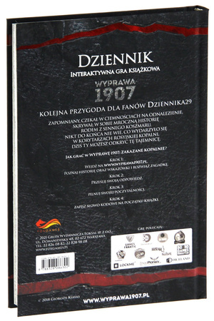 DZIENNIK WYPRAWA 1907 Zakazane Kopalnie komiks książka gra paragrafowa