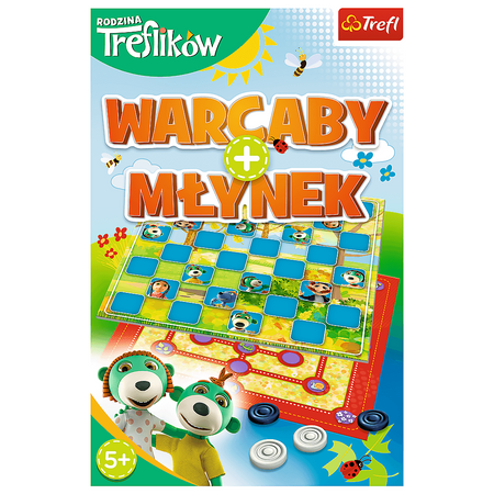 2w1 Warcaby Młynek Rodzina Treflików gra Trefliki