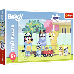 Puzzle 100 Wesoły świat Bluey elementów blu puzle blue układanka dla dzieci