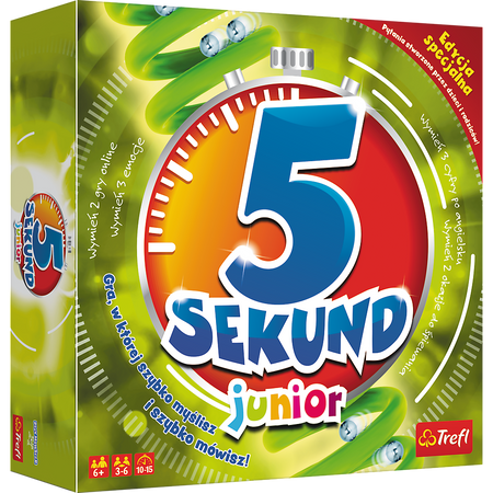 OUTLET 5 SEKUND JUNIOR 2.0 gra planszowa rodzinna towarzyska POLSKA EDYCJA DUŻA