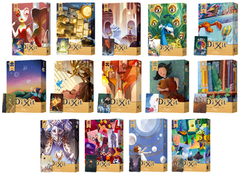 14x PUZZLE DIXIT gra planszowa 14x mini dodatek rozszerzenie KARTA PROMO