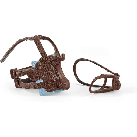 Schleich 42441 ZESTAW KOŃ +FIGURKA HANNA +UZDA SIODŁO PRZESZKODY HORSE CLUB