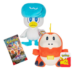 POKEMON TCG ORYGINALNE KARTY +2 MARKOWE POKEMONY PLUSZAKI 20cm NA PREZENT