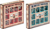 20 ŁAMIGŁÓWEK METALOWYCH czerwony + niebieski zestaw Puzzles