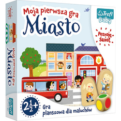 MIASTO Moja piersza gra planszowa PAPIER DREWNO EKOLOGICZNA dla dzieci 2,5+