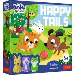 Happy Tails gra planszowa dla dzieci koty psy kotki pieski zwierzątka 3+