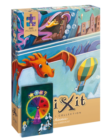 DIXIT MINI ROZSZERZENIE DODATEK KARTA PROMO do gra planszowa +PUZZLE 500 Adventure