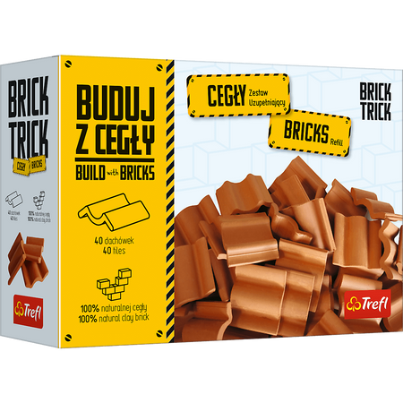 BRICK TRICK DUŻE UZUPEŁNIENIE Cegły Dachówki 40 sztuk