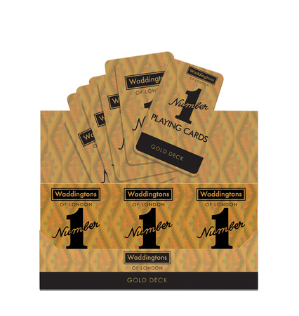 Waddingtons No 1 Gold 55 KART DO GRY POKER TYSIĄC OCZKO BRYDŻ KARTY PREMIUM