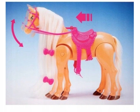 Zestaw lalka i chodzący koń KONIK DŹWIĘK chodzi baterie 30cm interaktywny