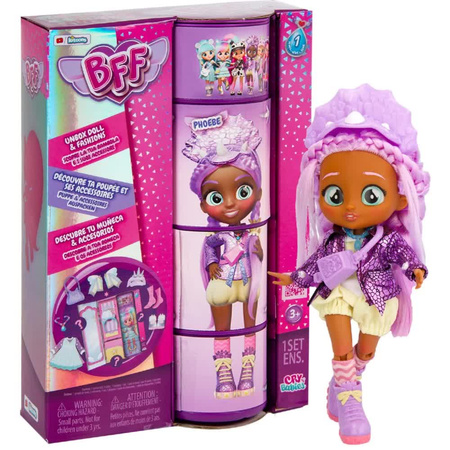 Phoebe Fashion Doll lalka Cry Babies +akcesoria ubranka dla lalek DUŻA 20cm