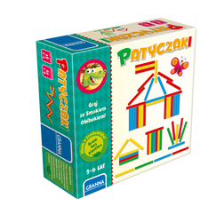 Patyczaki ze smokiem obibokiem gra dla przedszkolaków układanie kształtów