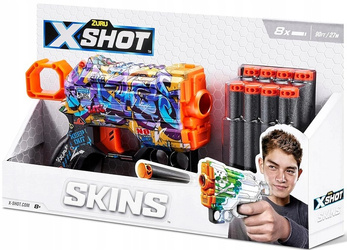 WYRZUTNIA X-SHOT KEEP OUT SKINS MENACE NA pistolet +strzałki do wyrzutni