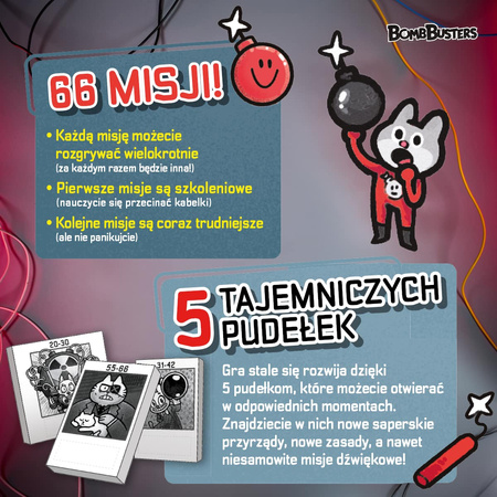 BOMB BUSTERS gra planszowa kooperacyjna Nasza Księgarnia 10+