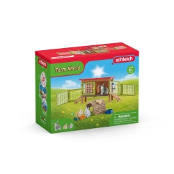 Schleich 42420 Królikarnia 8w1 KRÓLIK Farm World klatki wybieg akcesoria