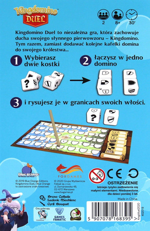 KINGDOMINO DUEL gra planszowa dla 2 osób graczy