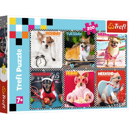 OUTLET PUZZLE WESOŁE PSY puzle z psami pieski dla miłośników 200 elementów MARKOWE