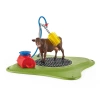 Schleich 42529 MYJNIA DLA ZWIERZĄT Figurki krowy ogrodzenie farma zestaw