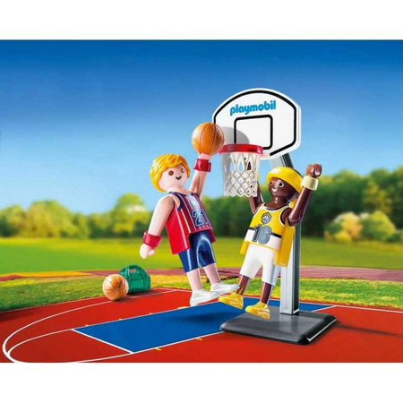 Playmobil SKARBONKA JAJKO DLA DZIECI +KOSZYKARZE 9210 figurki koszykówka