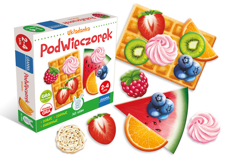 Podwieczorek gra planszowa GRANNA dla dzieci 2+ jedzenie posiłki edukacyjna