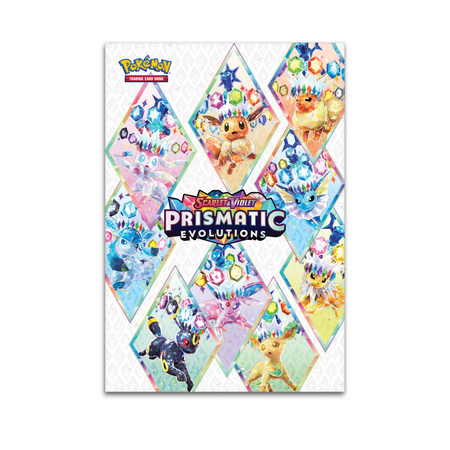 Pokemon Prismatic Evolutions 3x Booster Poster Collection ORYGINALNE KARTY