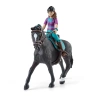 2x Schleich KOŃ 2x FIGURKA HANNAH LISA 2x UZDA SIODŁO KASK KONIE HORSE CLUB