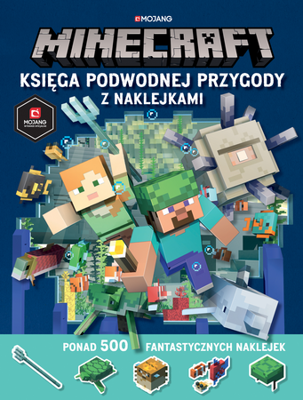 MINECRAFT KSIĘGA PODWODNEJ PRZYGODY Z NAKLEJKAMI książka ponad 500 naklejek