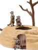 Schleich 42595 SURYKATKA BAZA +DUŻO surykatek skolopendra figurki PREMIUM