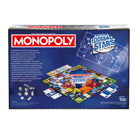 MONOPOLY World Football Stars karty piłkarskie piłkarze gra planszowa
