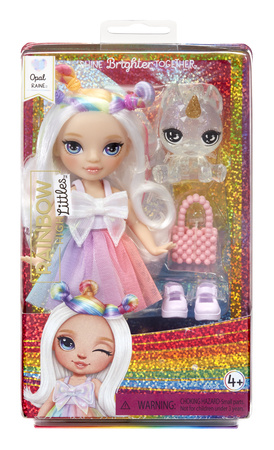 Rainbow High LALKA +JEDNOROŻEC +AKCESORIA Littles Dolls Opal ŚLICZNEWŁOSY