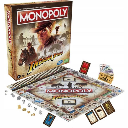 OUTLET MONOPOLY INDIANA JONES gra planszowa rodzinna monopol edycja HASBRO POLSKA