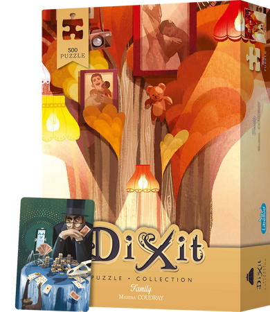 OUTLET DIXIT MINI ROZSZERZENIE DODATEK KARTA PROMO do gra planszowa +PUZZLE 500 Family