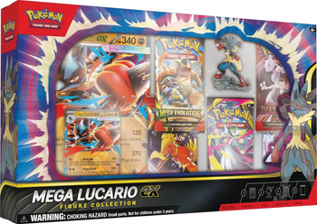 MEGA ZESTAW POKEMON TCG Lucario ex Figure Collection FIGURKA +5x BOOSTER