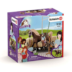 Schleich 42438 13w1 MYJNIA DLA KONIA +Figurka DZIEWCZYNKA Emily +KOŃ konik