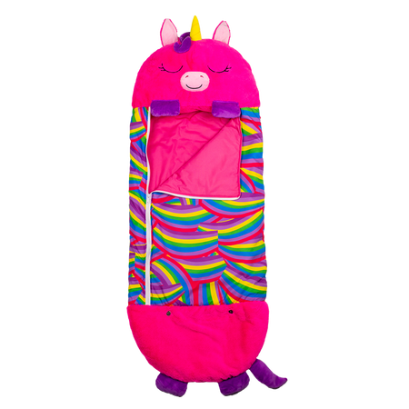 PIĘKNY ŚPIWÓR RÓŻOWY JEDNOROŻEC DLA DZIECKA śpiworek PODUSZKA KOŁDRA 137cm HAPPY NAPPERS