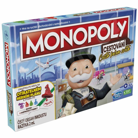 OUTLET MONOPOLY TRAVEL WORLD gra planszowa standard classic wersja czeska Hasbro