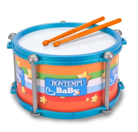 OUTLET MARKOWY BĘBEN MARSZOWY DLA DZIECI BĘBENEK 24cm Bontempi Baby +2 PAŁECZKI