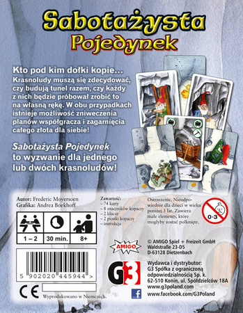 2w1 SABOTAŻYSTA POJEDYNEK GRA KARCIANA +ROZSZERZENIE DODATEK PIŻAMA PARTY