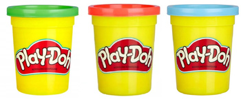 ZESTAW 3 PLAY DOH CIASTOLINA DUŻA TUBA sensoryczna masa plastyczna AŻ 336g