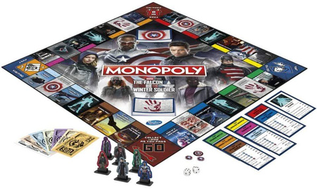 Monopoly Marvel Falcon Winter Soldier gra planszowa JĘZ ANG. KOLEKCJONERSKA