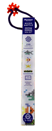 MARIOINEX KLOCKI MICRO WAFLE WAFFLE MORSKI DUŻY ZESTAW 230 klocków