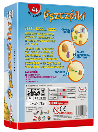 Gra Pszczółki gra planszowa dla dzieci 4+ MEMORY karty figurki pszczoły