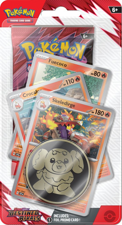 SKELEDIRGE FOIL PROMO +MONETA +karty +booster Pokemon TCG Checklane PREMIUM Destined Rivals ORYGINALNE KARTY