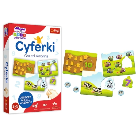 3w1 ZAWODY +CYFERKI + ZEGAR GRA DLA DZIECI PLANSZOWA EDUKACYJNA RODZINNA 3+