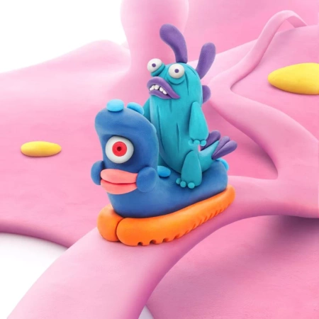 Hey Clay MEGA ZESTAW Masa Plastyczna BESTIE potwory AKCESORIA +15 KUBECZKÓW