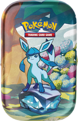 Pokemon Prismatic Evolutions Glaceon Tin Puszka 2 boostery ORYGINALNE KARTY