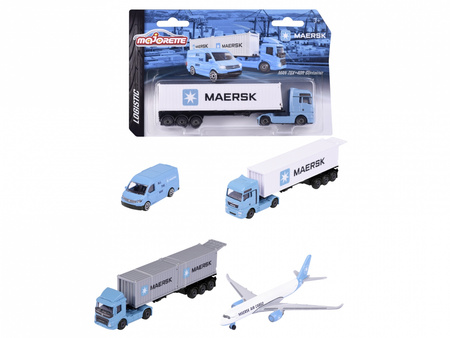 TIR CIĘŻARÓWKA VOLVO MAERSK auto model KONTENER MAJORETTE METALOWA RUCHOMA