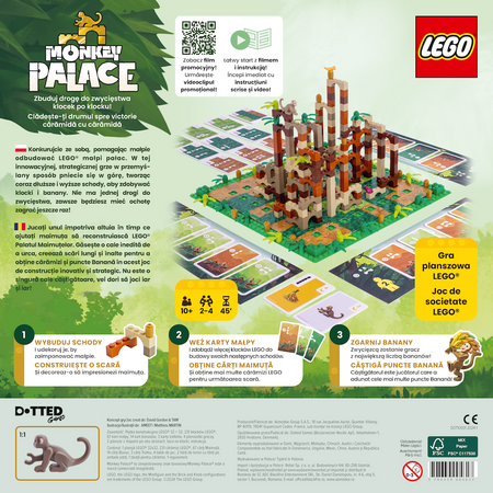 LEGO gra planszowa Monkey Palace rodzinna karty płytka konstrukcyjna klocki